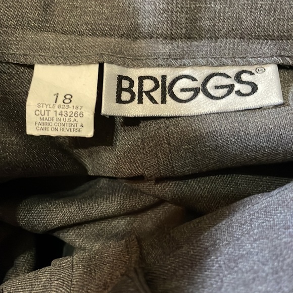 Briggs Size 18 Grey Dress Pants - Picture 4 of 5